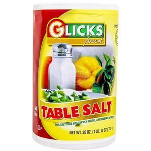Glicks Table Salt, 26 Oz