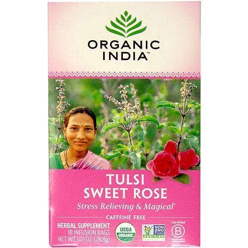 ORGANIC INDIA TULSI TEA SWEET ROSE