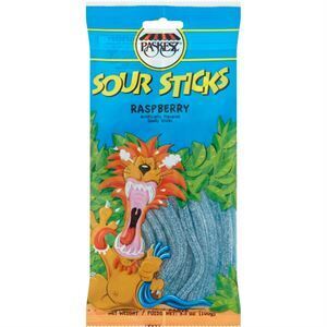 Paskesz Sour Sticks Raspberry, 3.5 Oz