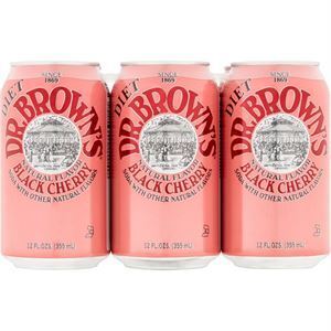 Dr. Brown's Diet Black Cherry 6 Pk