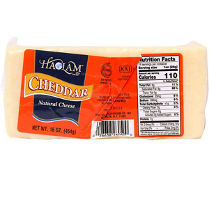 Haolam Cheddar Cheese White, 16 Oz