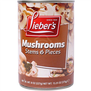 Lieber's Mushrooms Stems & Pieces, 8 Oz