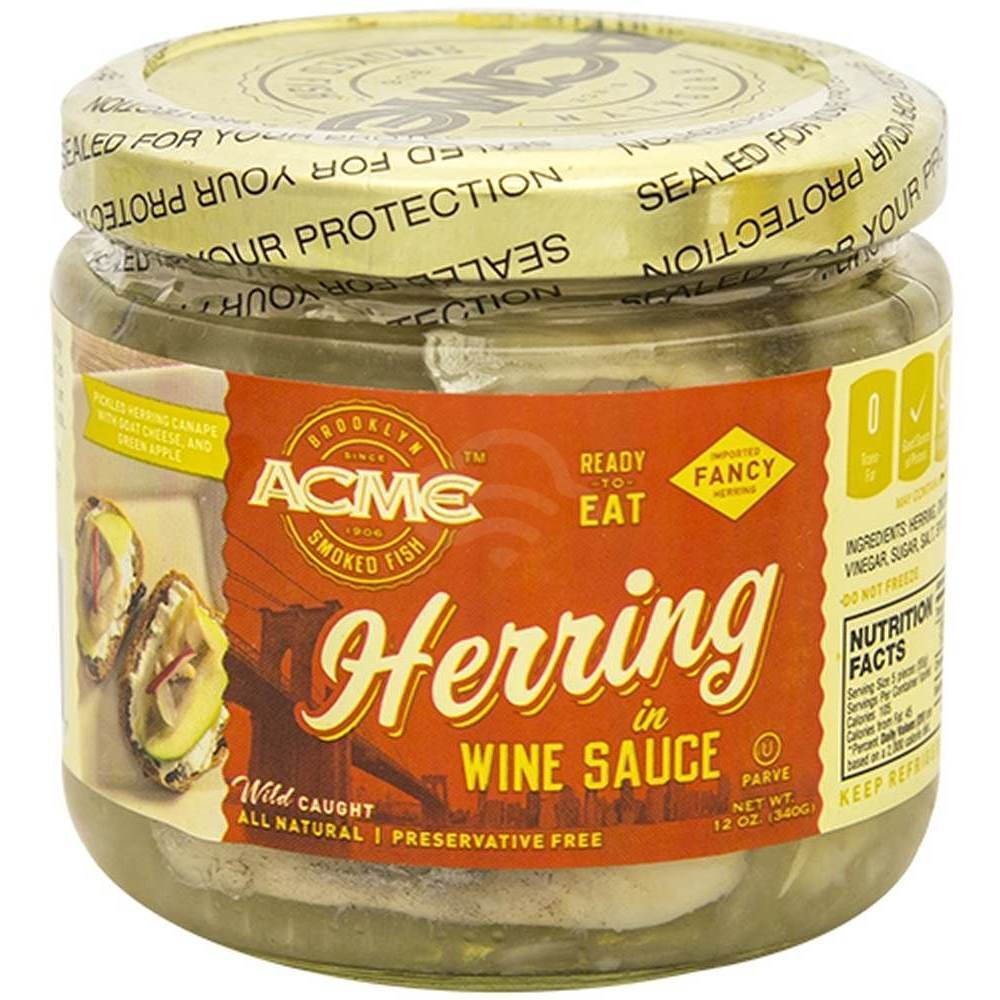 Acme Herring In Wine Sauce, 12 Oz