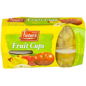 Lieber's Fruit Mix Cups 4 Pack, 4 Oz