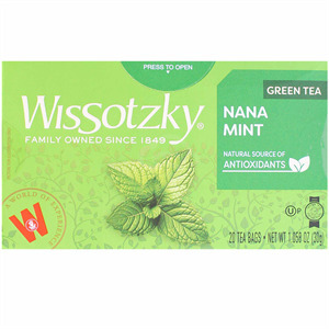 Wissotzky Green Tea Spearmint Leaves, 1.06 Oz