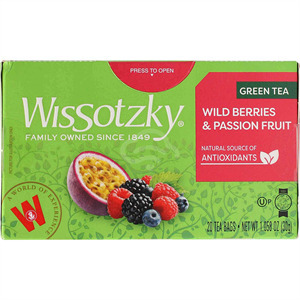 Wissotzky Green Tea Wildberry Passionfrt, 1.06 Oz
