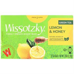 Wissotzky Green Tea Lemon & Honey, 1.06 Oz