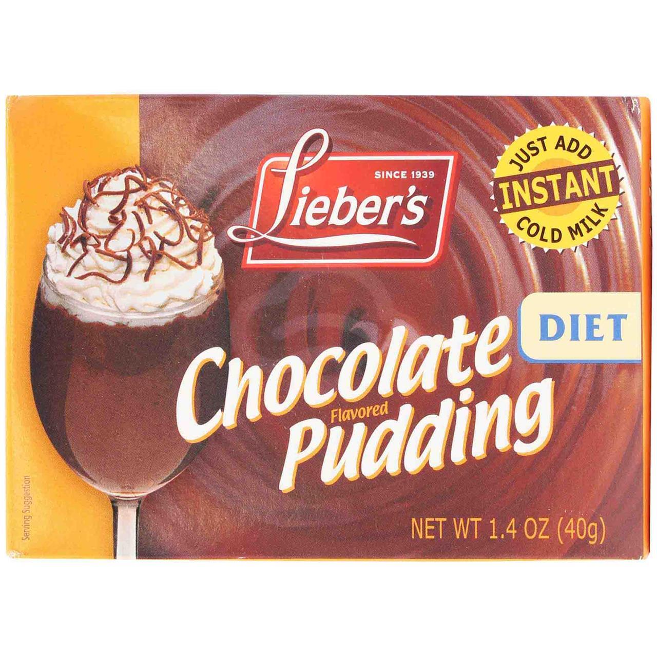 Lieber's Instant Choc Pudding Sugar Free, 3.5 Oz