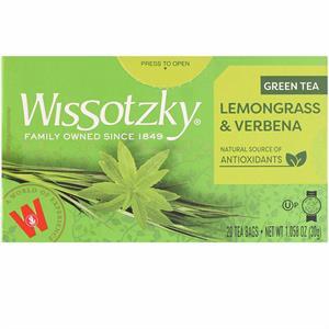 Wissotzky Green Tea Verbena & Lemongrass, 1.06 Oz