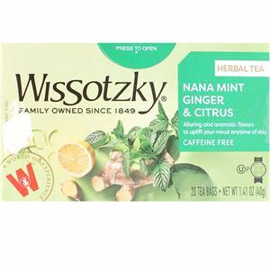Wissotzky Nana Mint Ginger Lemon Tea, 1.76 Oz