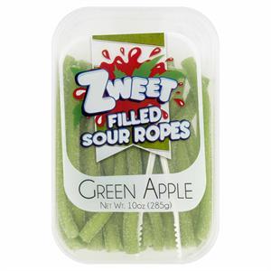 Zweet Sour Apple Filled Ropes, 10 Oz
