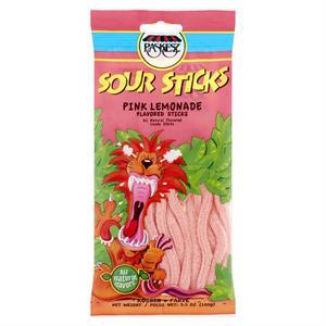 Paskesz Sour Sticks Pink Lemonade, 3.5 Oz