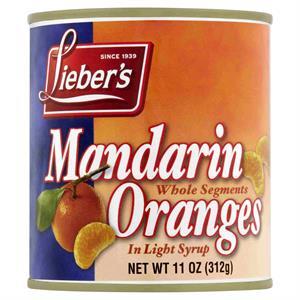 Lieber's Mandarin Orange Whole Segments, 11 Oz