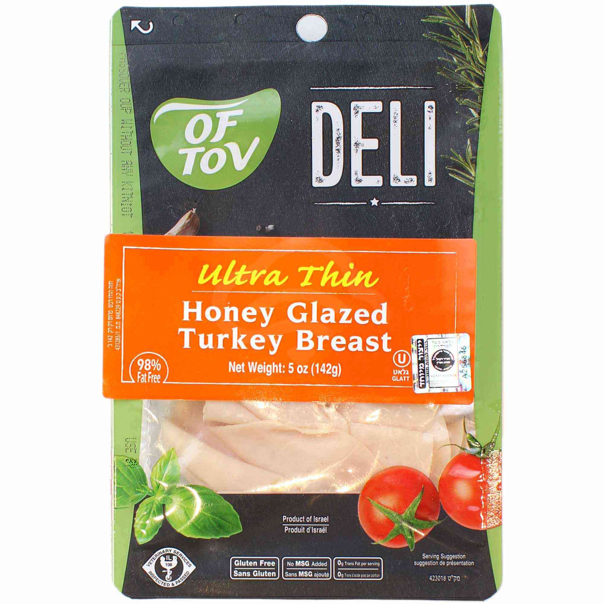 Of Tov Thin Sliced Honey Glazed Turkey, 5 Oz